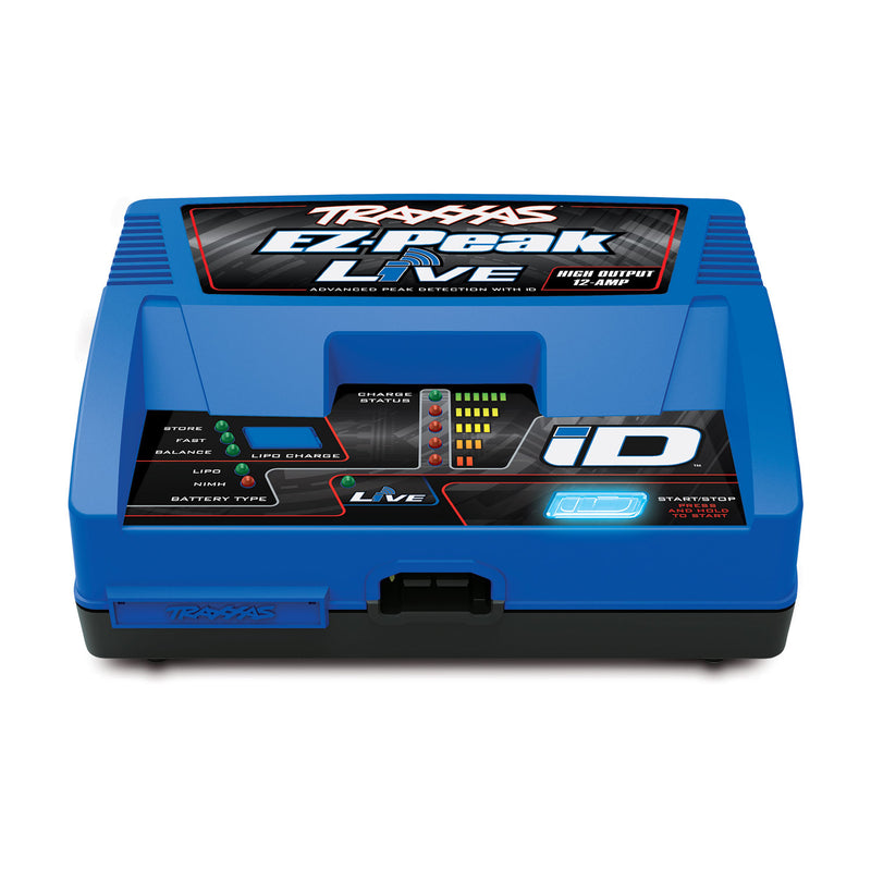Traxxas Live 12-Amp Fast Charger with ID Technology Vehicle, Blue (For Parts)