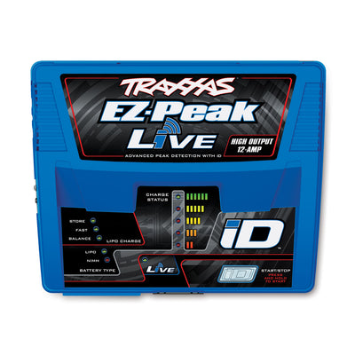 Traxxas Live 12-Amp Fast Charger with ID Technology Vehicle, Blue (For Parts)