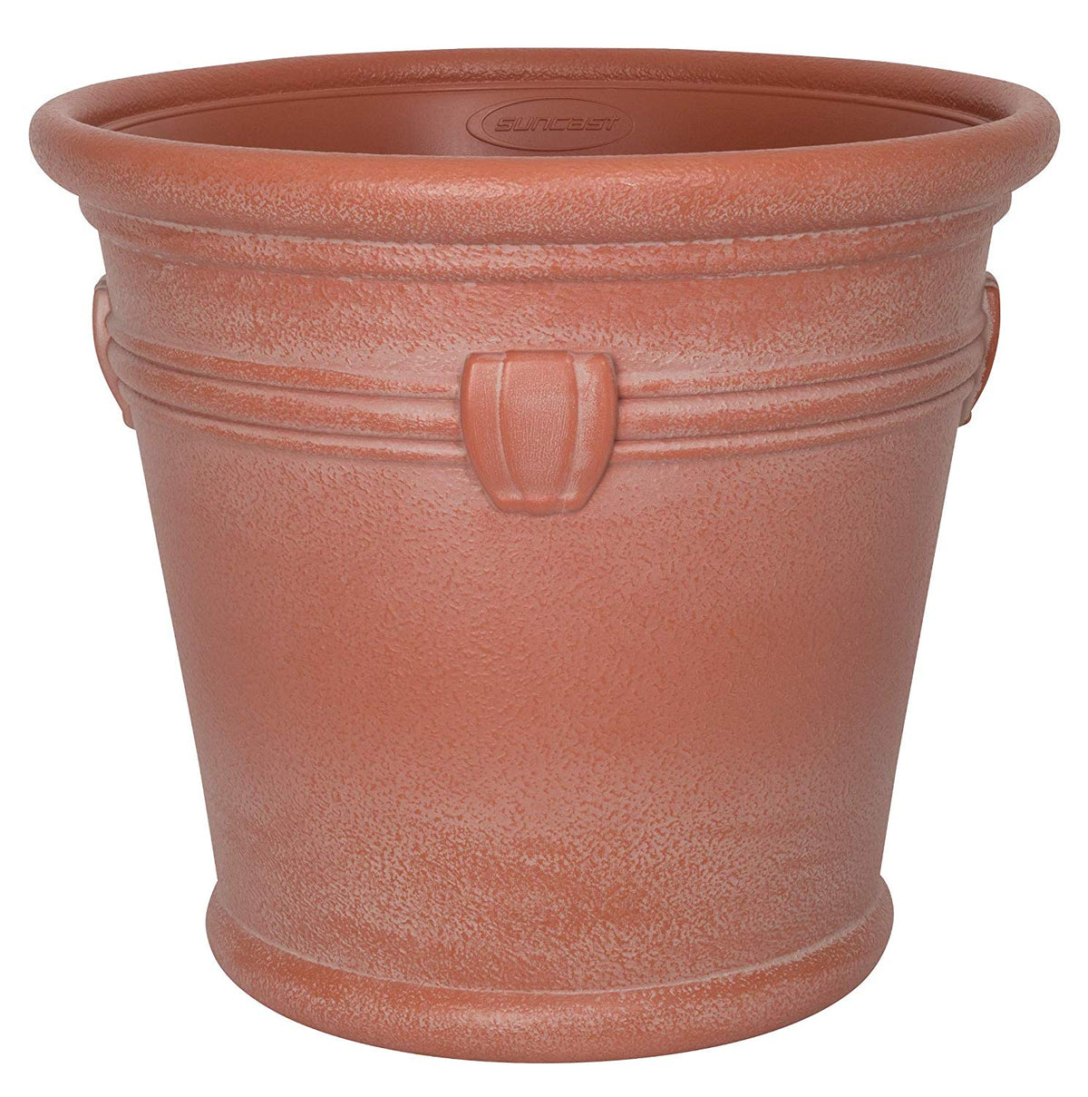 Suncast Waterton 18 Inch Resin Round Decorative Flower Pot Planter (Open Box)