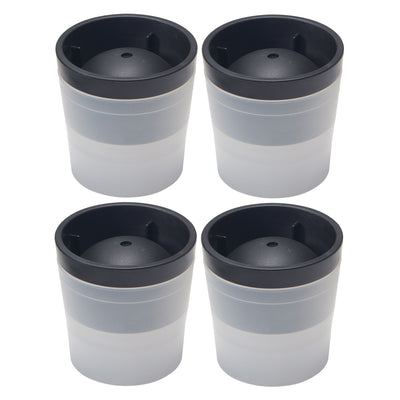 Like-It Black Large Crystal Clear Round Ice Ball Sphere Maker Mold (4 Pack)