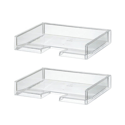 Like-It A4R File Tray Organizer Storage for Home, Desktop or Cosmetics (2 Pack)