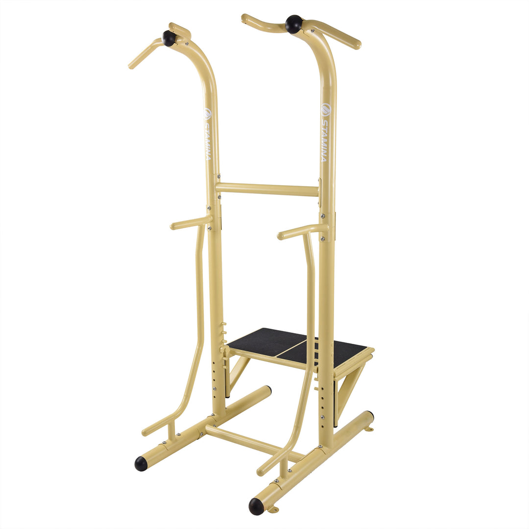 Stamina 65-1485 Weatherproof Steel Outdoor Fitness Power Tower Pro Station, Gold