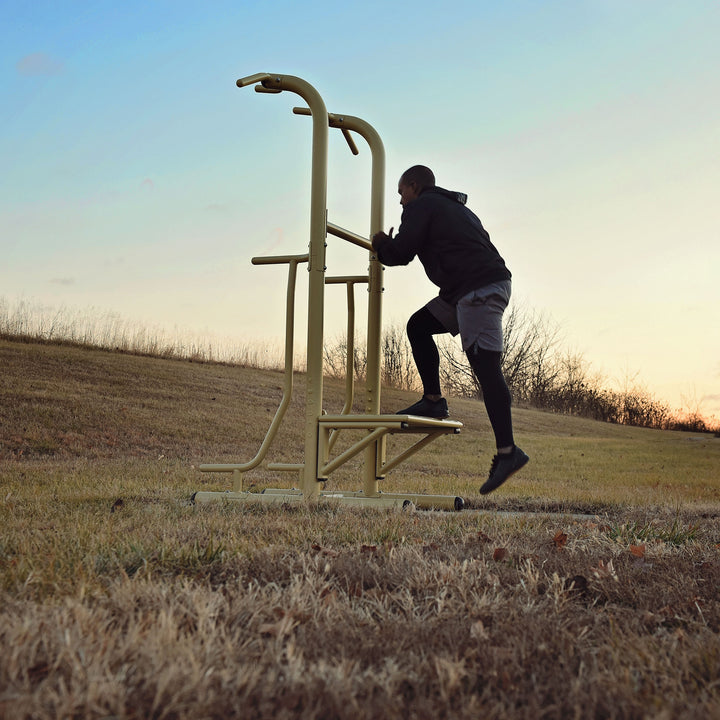 Stamina 65-1485 Weather-Resistant Fitness Power Tower Pro Station, Gold (Used) - VMInnovations