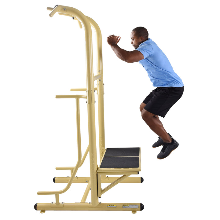 Stamina 65-1485 Weatherproof Steel Outdoor Fitness Power Tower Pro Station, Gold