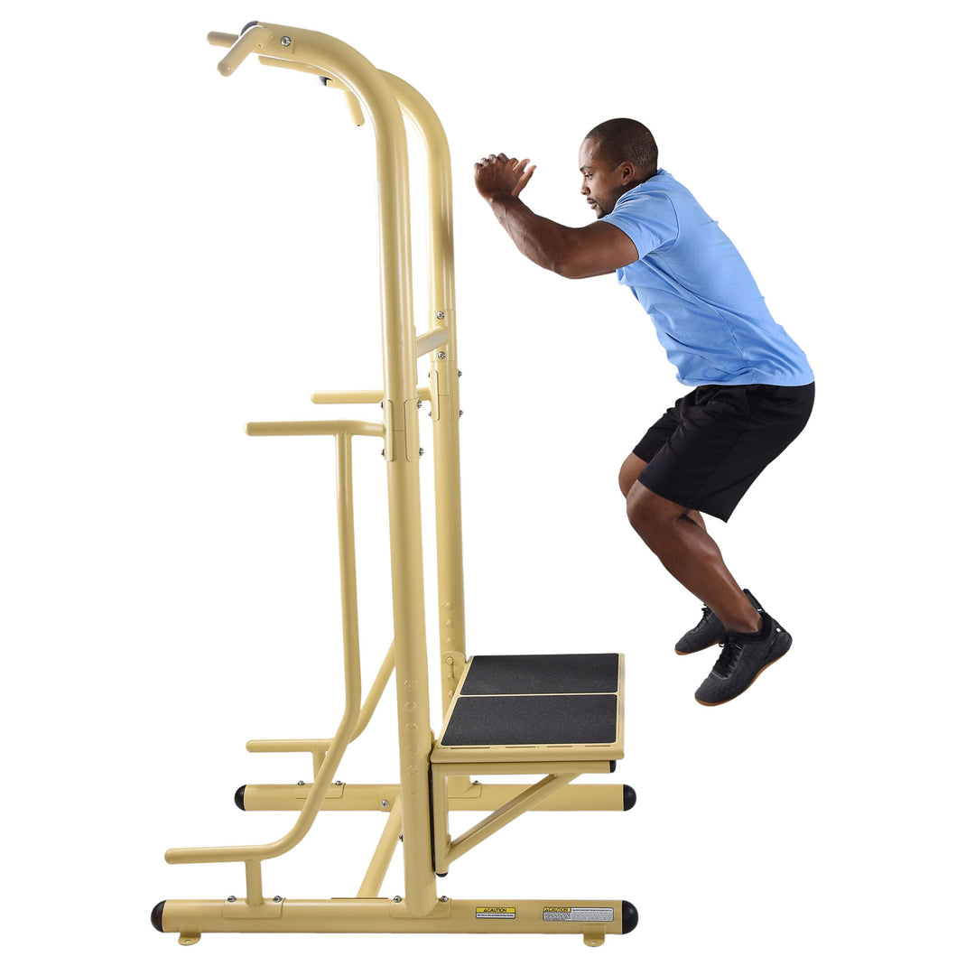 Stamina Weather-Resistant Outdoor Fitness Power Tower Pro Station Gold(Open Box) - VMInnovations