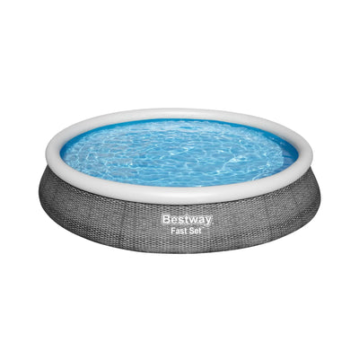 Bestway 57375E-BW 13ft x 33in Round Inflatable Above Ground Swimming Pool Kit