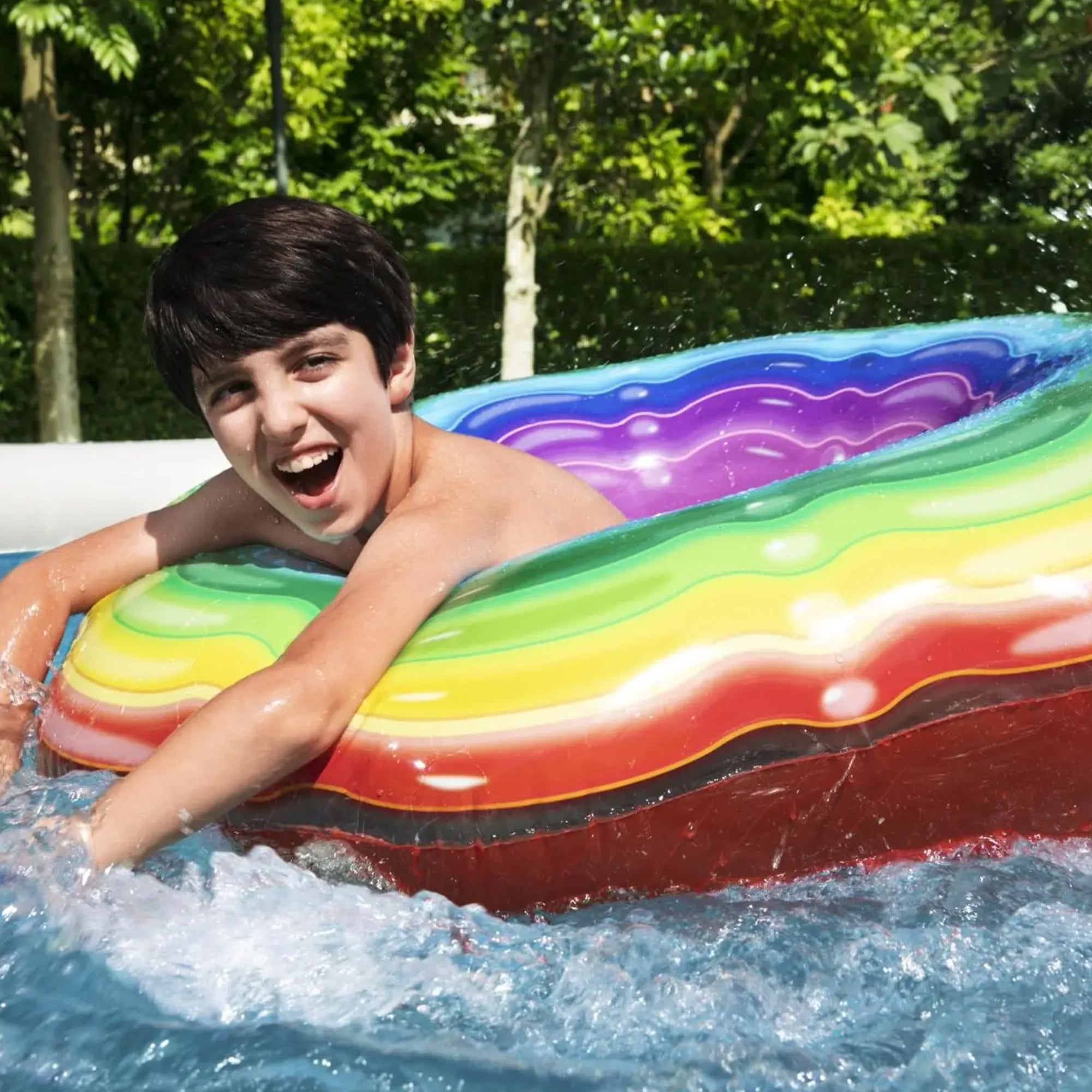 Bestway 57375E-BW 13ft x 33in Round Inflatable Above Ground Swimming Pool Kit