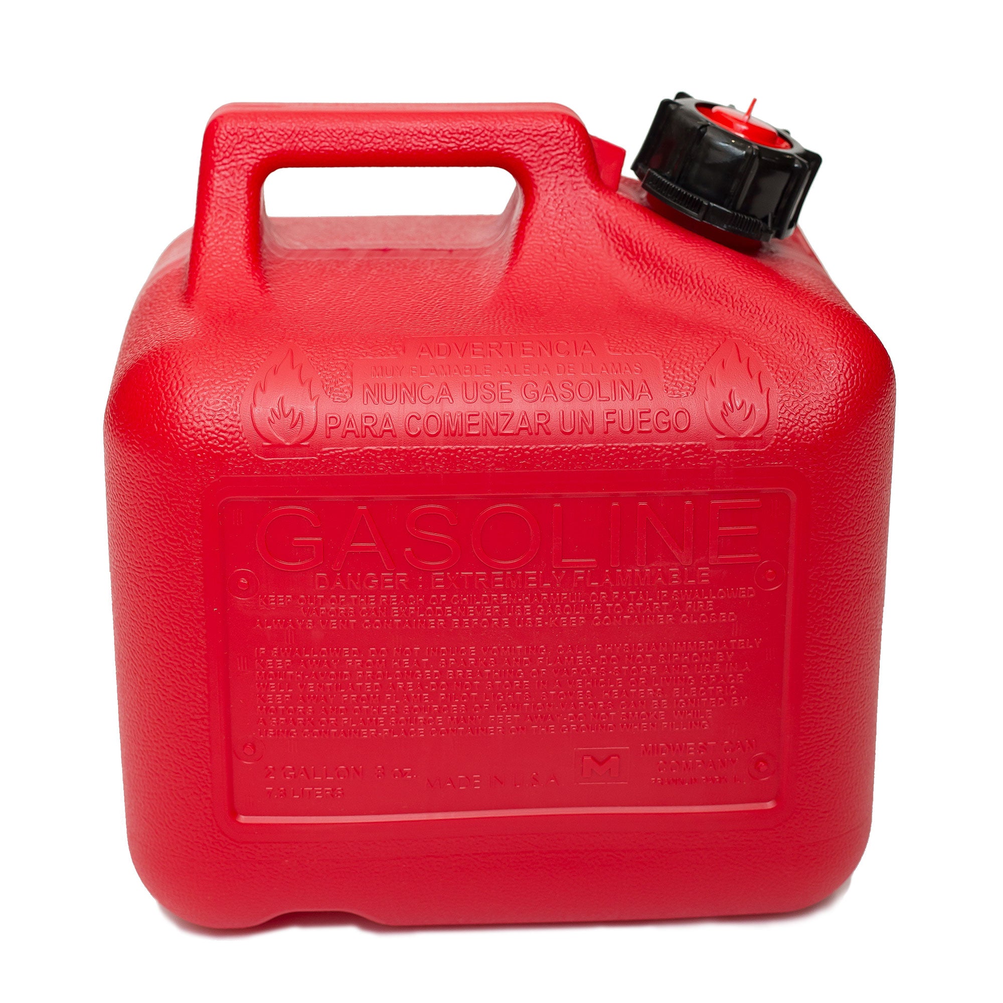 Midwest Can Company 2310 2 Gallon Gas Can Fuel Container Jugs w/ Spout (6 Pack) - VMInnovations