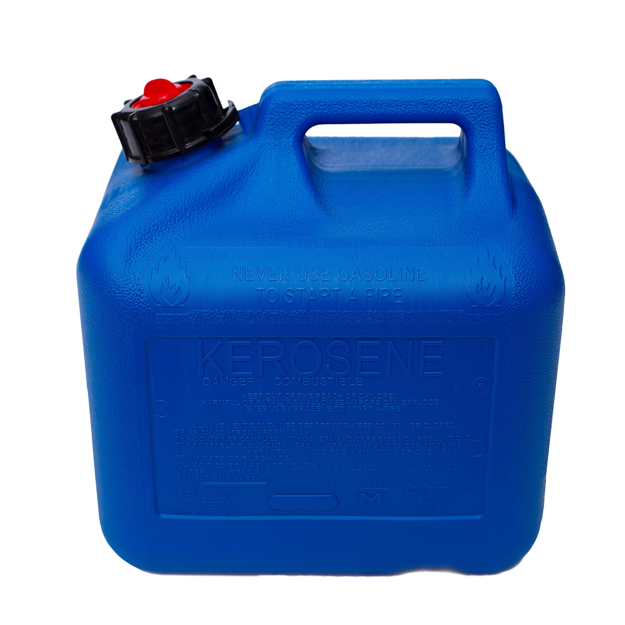 Midwest Can Company 2 Gallon Kerosene Gas Can Container with Spout (Open Box)