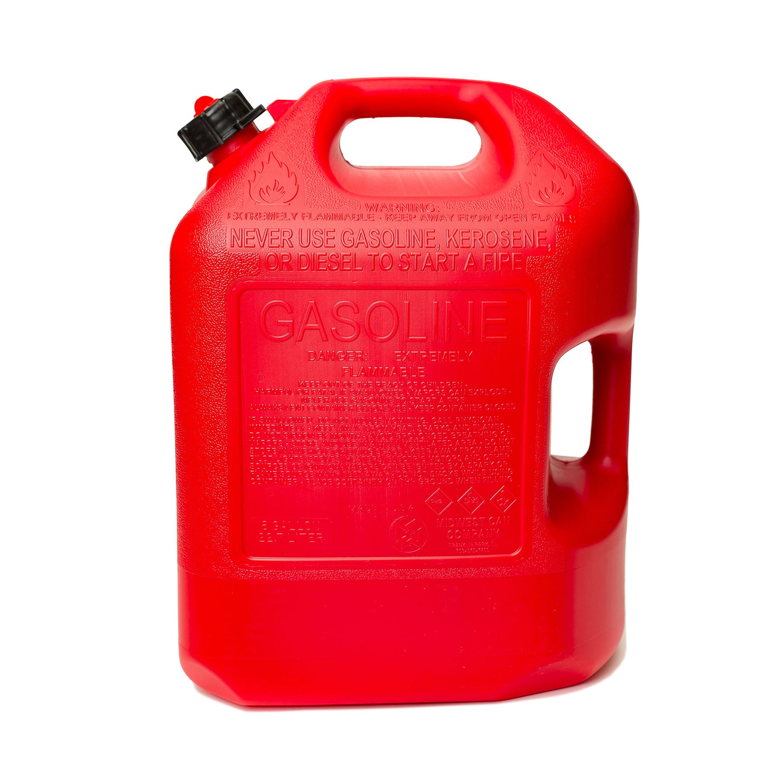 6610 6 Gallon Gas Can Fuel Container Jugs with Spout, Red (Open Box) - VMInnovations