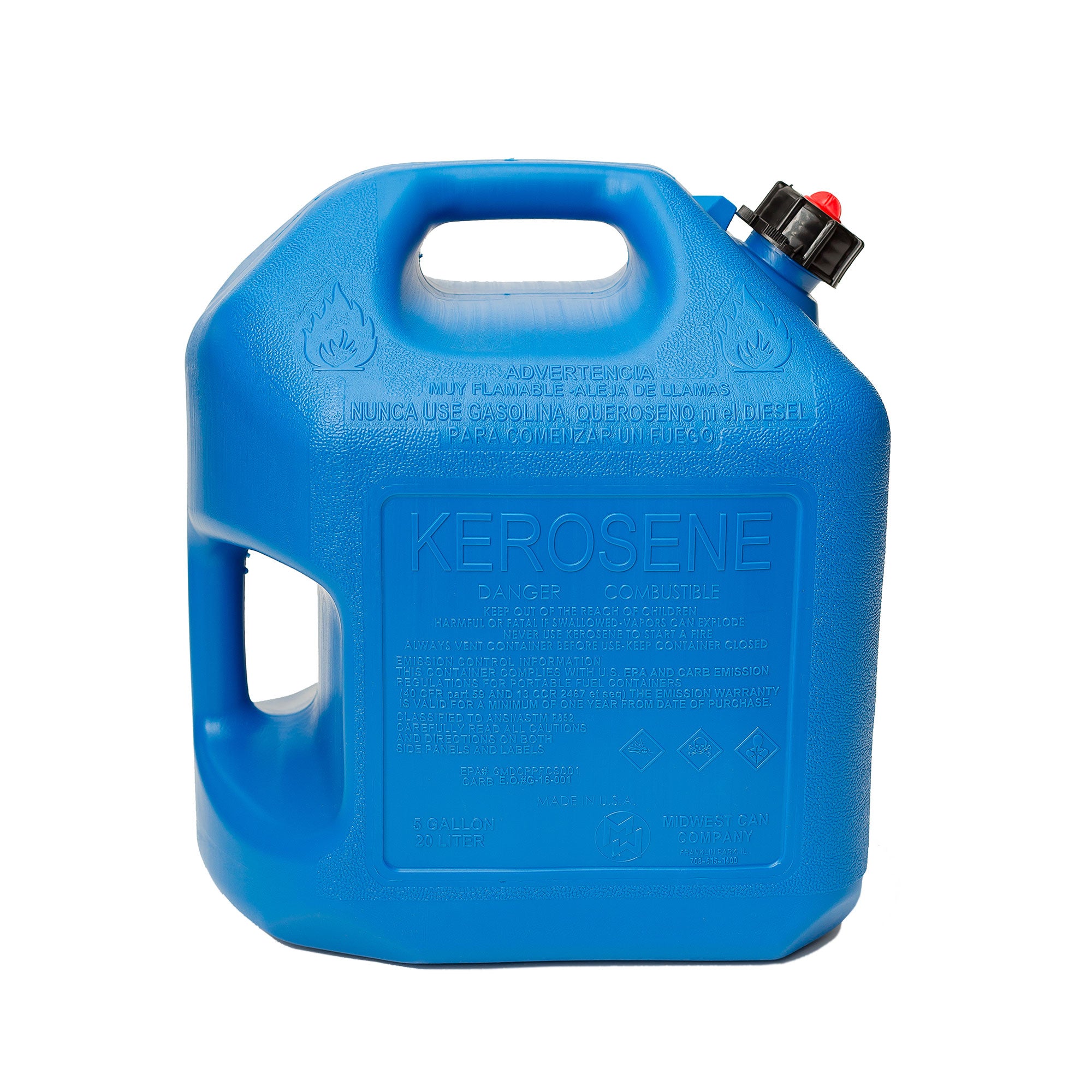 Midwest Can Company 7610 5 Gal Kerosene Gas Can Container with Spout (2 Pack) - VMInnovations