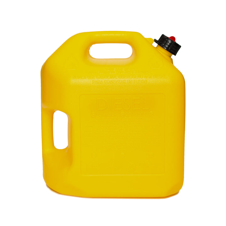 Midwest Can Company 5 Gal Diesel Fuel Container w/ Auto Shutoff, Yellow (2 Pack) - VMInnovations