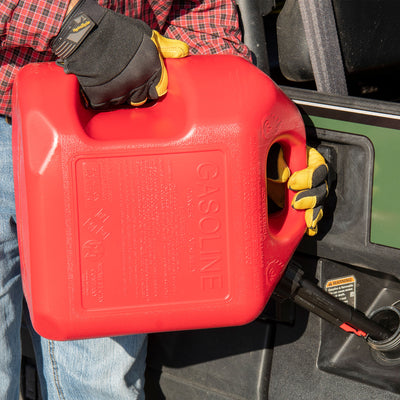 Midwest Can Company 5610 5 Gallon Gas Can Fuel Container Jugs w/ Spout(Open Box) - VMInnovations