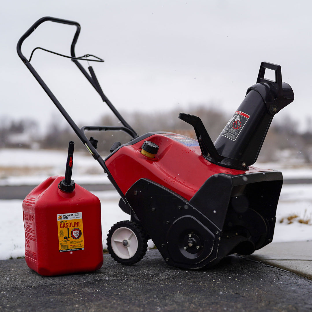 Midwest Can Company 5610 5 Gallon Gas Can Fuel Container Jugs w/ Spout (4 Pack)