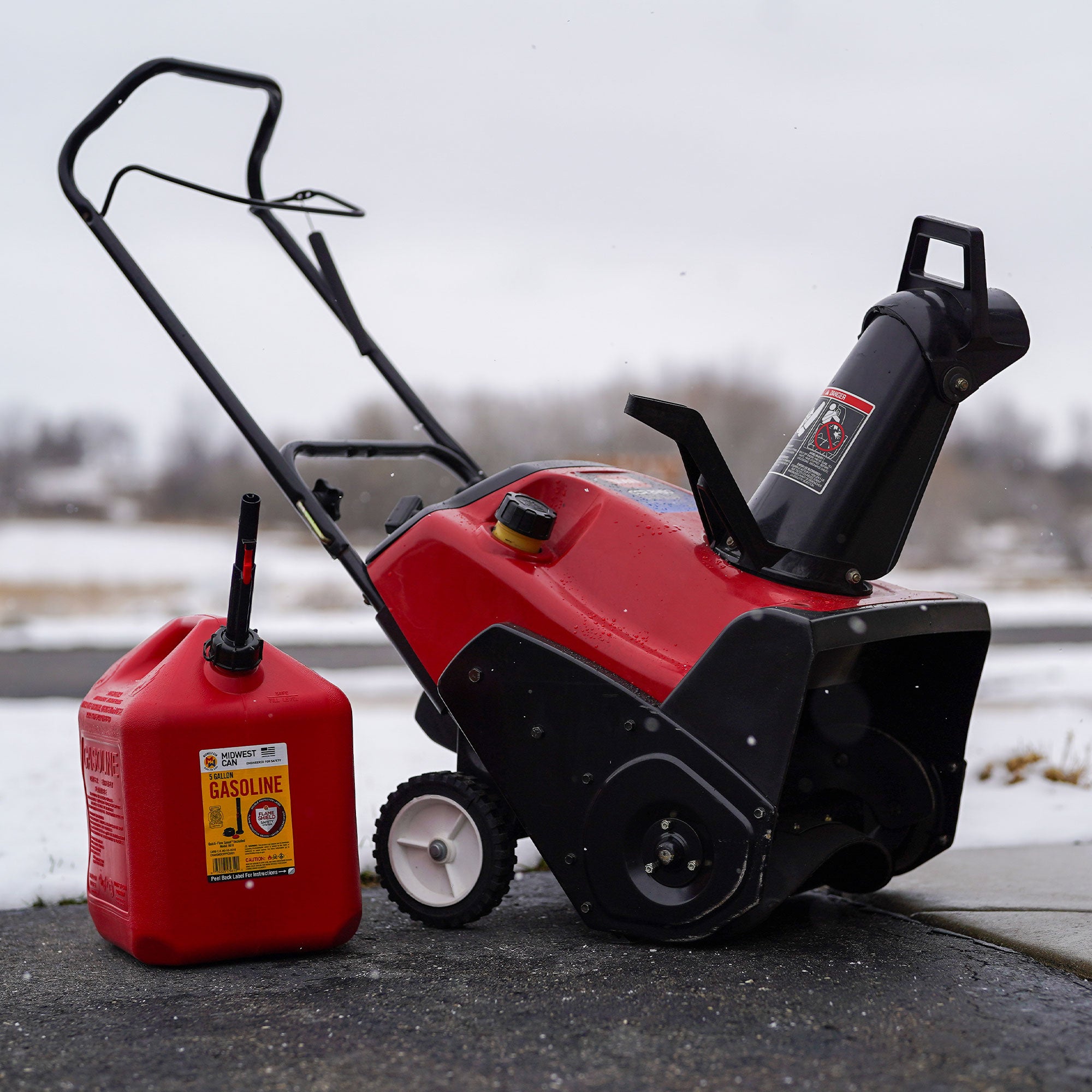Midwest Can Company 5610 5 Gallon Gas Can Fuel Container Jugs w/ Spout(Open Box) - VMInnovations