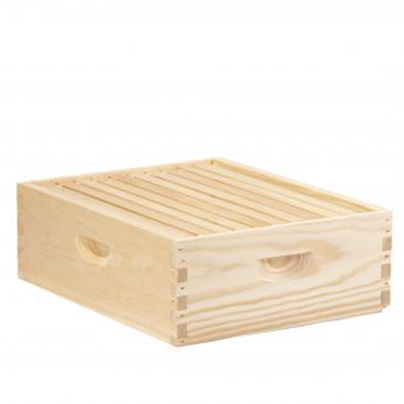 Little Giant 10 Frame Medium Honey Super Beehive Brood Body Wood Box (2 Pack)