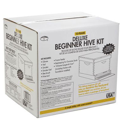 Little Giant 10 Frame Medium Honey Super Beehive Brood Body Wood Box (4 Pack)