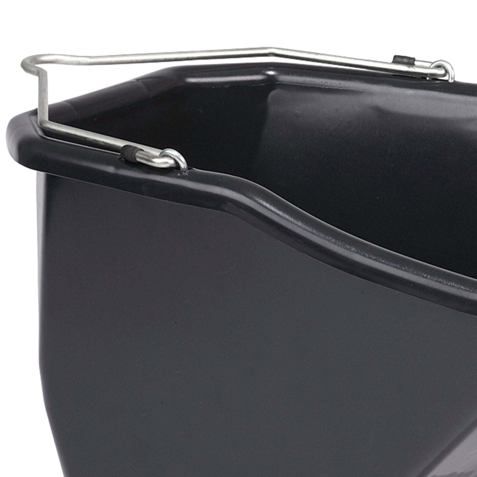 Little Giant 10-Quart Durable Plastic Flat Back Livestock Feed Bucket, Black - VMInnovations