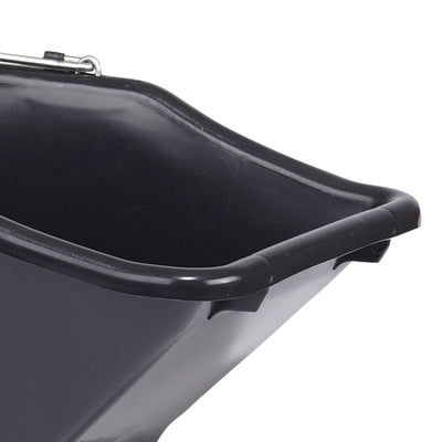 Little Giant 10-Quart Durable Plastic Flat Back Livestock Feed Bucket, Black - VMInnovations