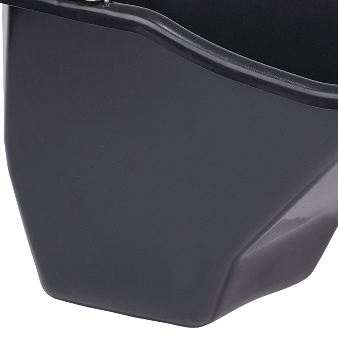 Little Giant 10-Quart Durable Plastic Flat Back Livestock Feed Bucket, Black - VMInnovations