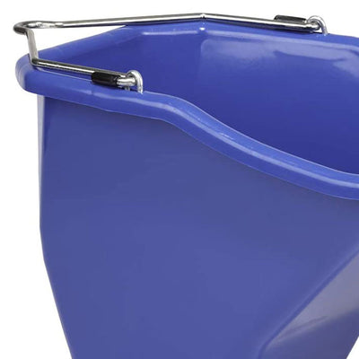 Little Giant 20-Quart Durable Plastic Flat Back Livestock Feed Bucket, Blue - VMInnovations