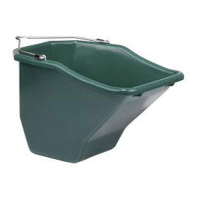 Little Giant 20-Quart Durable Plastic Flat Back Livestock Feed Bucket, Green - VMInnovations