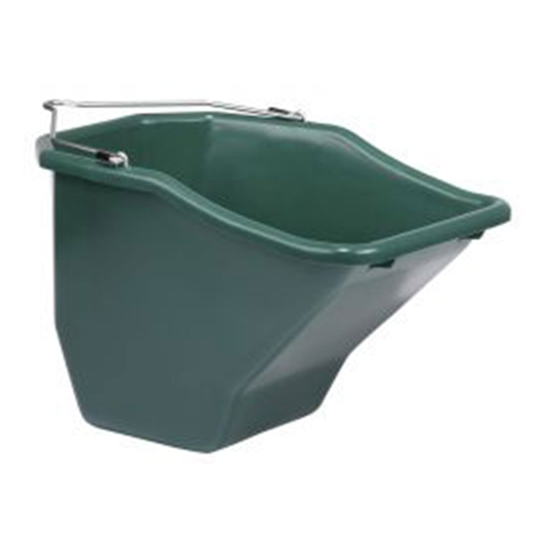 Little Giant 20-Quart Plastic Flat Back Livestock Feed Bucket, Green (Open Box)