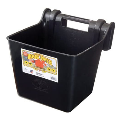 Little Giant HF15BLACK 15 qt. Mountable Plastic Hook Feeder, Black (2 Pack) - VMInnovations