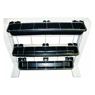 Little Giant Hook Over Goat Trough Heavy Duty Steel 9 Quart Feeder (Open Box) - VMInnovations