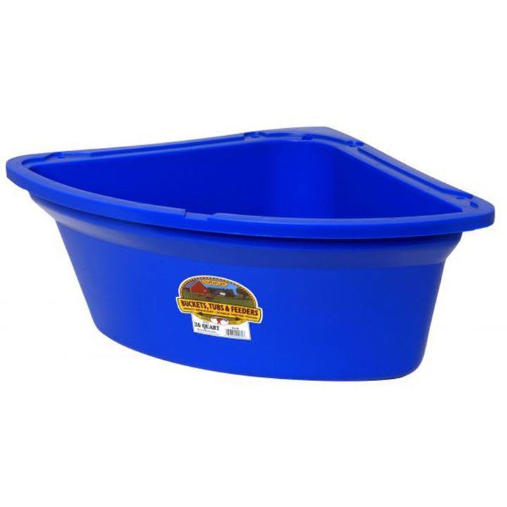 Little Giant PCF6BLUE Heavy Duty Plastic Corner Feeder Holds 6.5 Gallons, Blue