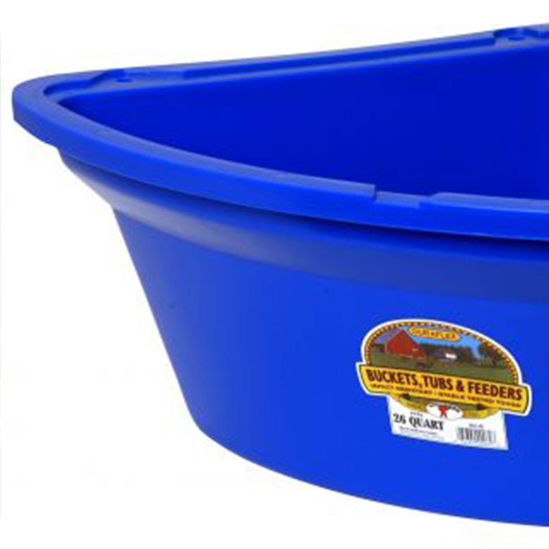 Little Giant Heavy Duty Plastic Corner Feeder Holds 6.5 Gallons, Blue (Open Box)