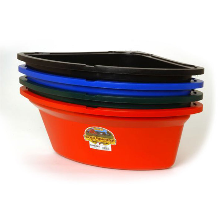 Little Giant PCF6BLUE Heavy Duty Plastic Corner Feeder Holds 6.5 Gallons, Blue