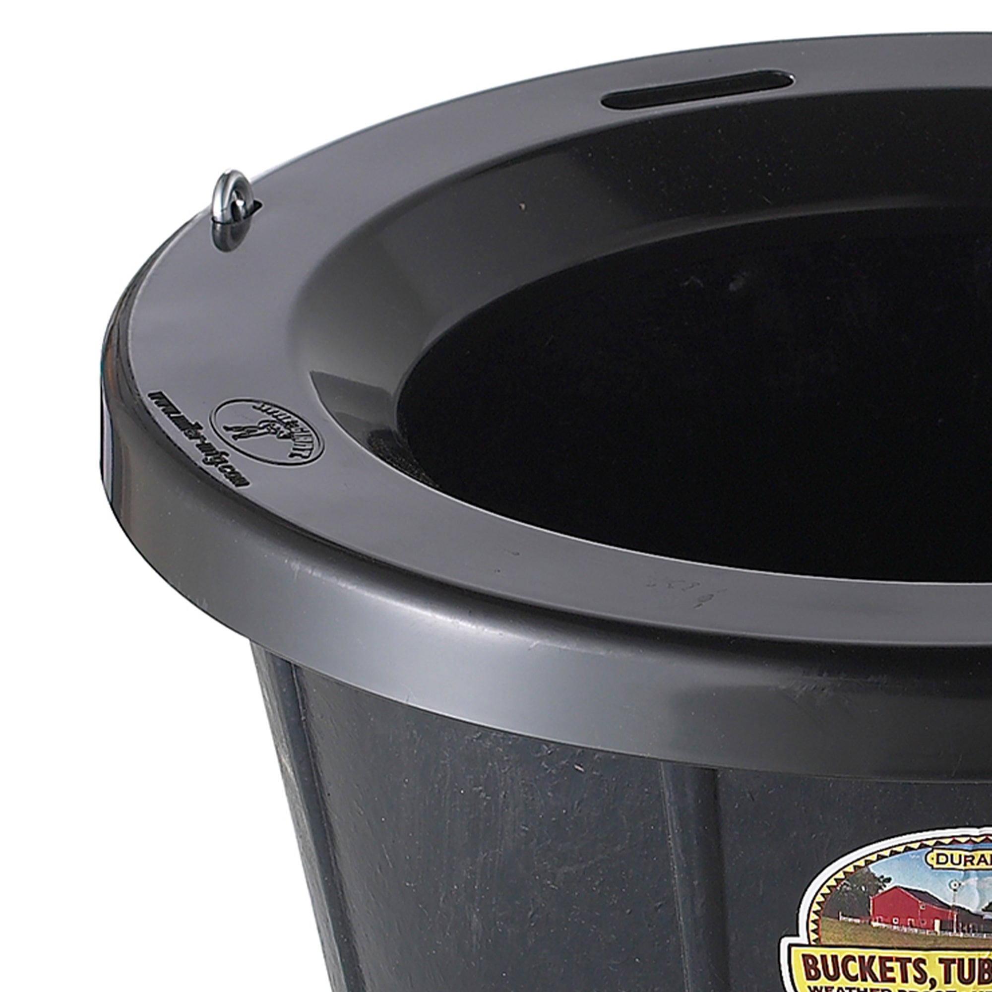 Little Giant Rubber Tub with Metal Hanging Hooks 6.5 Gallon Capacity (Open Box) - VMInnovations