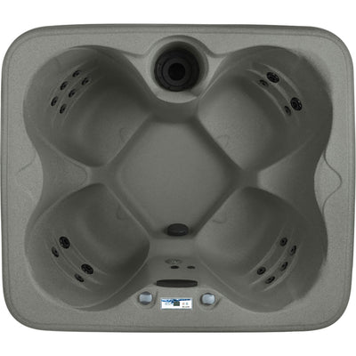 LifeSmart 4 Person Plug and Play Square Hot Tub Spa, Gray (For Parts)