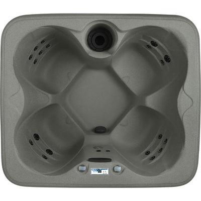 LifeSmart LS100 Taupe 4 Person Plug & Play Square Spa with Black Cover(Open Box)