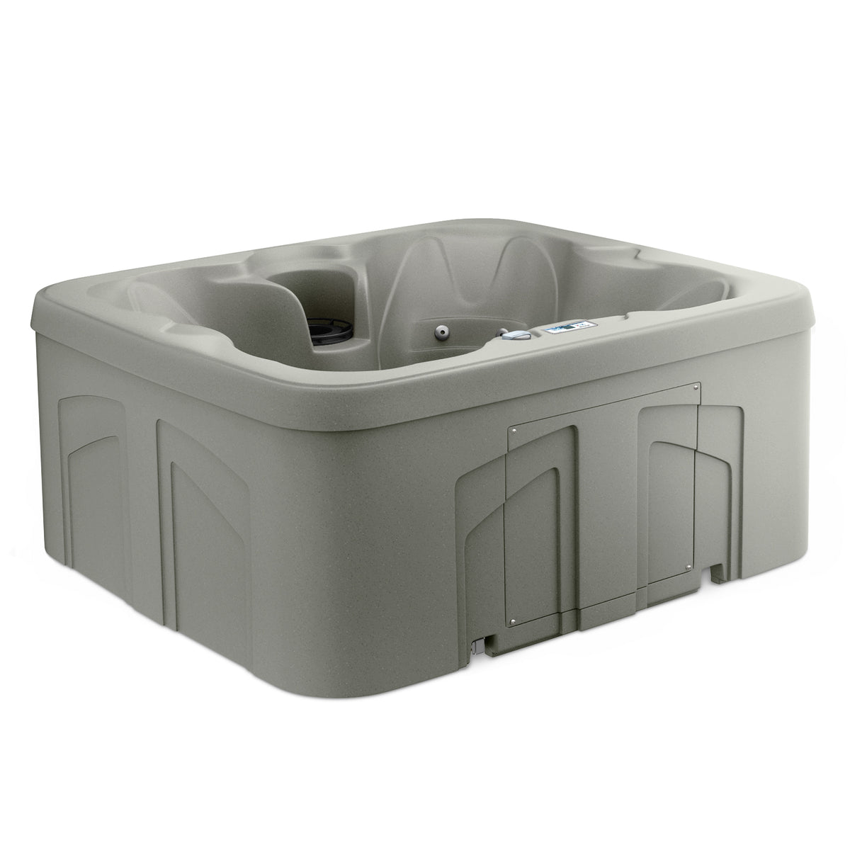 LifeSmart LS100 Taupe 4 Person Plug & Play Square Spa with Black Cover(Open Box)