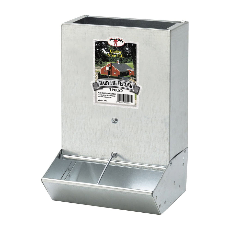 Little Giant BPF2 Mountable 2 Hole Baby Piglet Trough Feeder, 7 Pound Capacity - VMInnovations