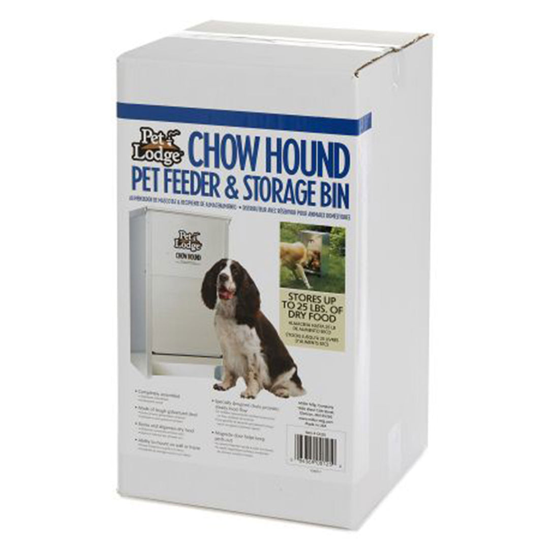 Pet Lodge Dry Food Automatic Steel Dog Feeder Chow Hound 25lb Capacity (Used) - VMInnovations