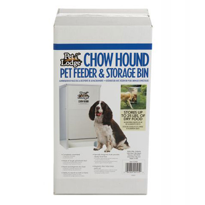 Pet Lodge Dry Food Automatic Steel Dog Feeder Chow Hound 25lb Capacity (Used)