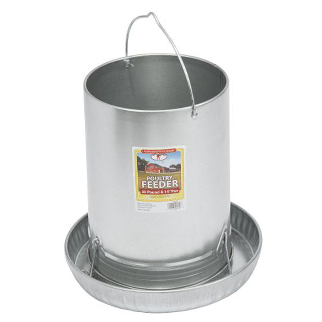 Little Giant 30-Pound Floor Space Saving Hanging Metal Poultry Feeder - VMInnovations
