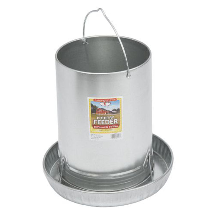 Little Giant 30-Pound Floor Space Saving Hanging Metal Poultry Feeder - VMInnovations