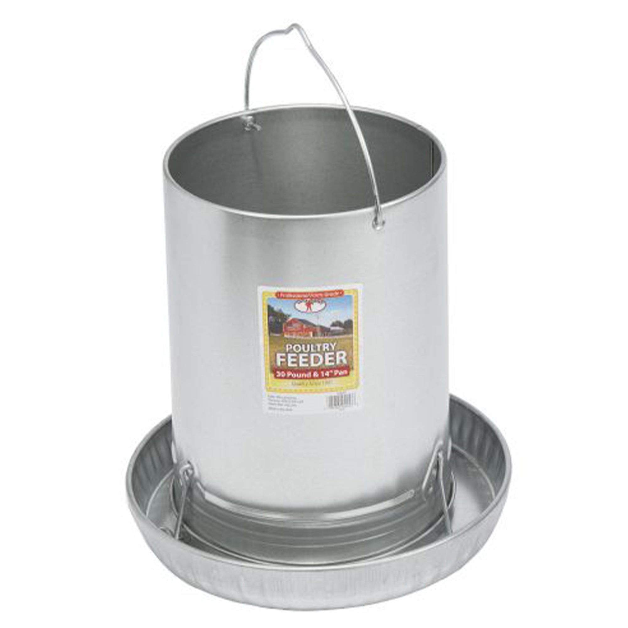 Little Giant 30-Pound Floor Space Saving Hanging Metal Poultry Feeder (2 Pack)