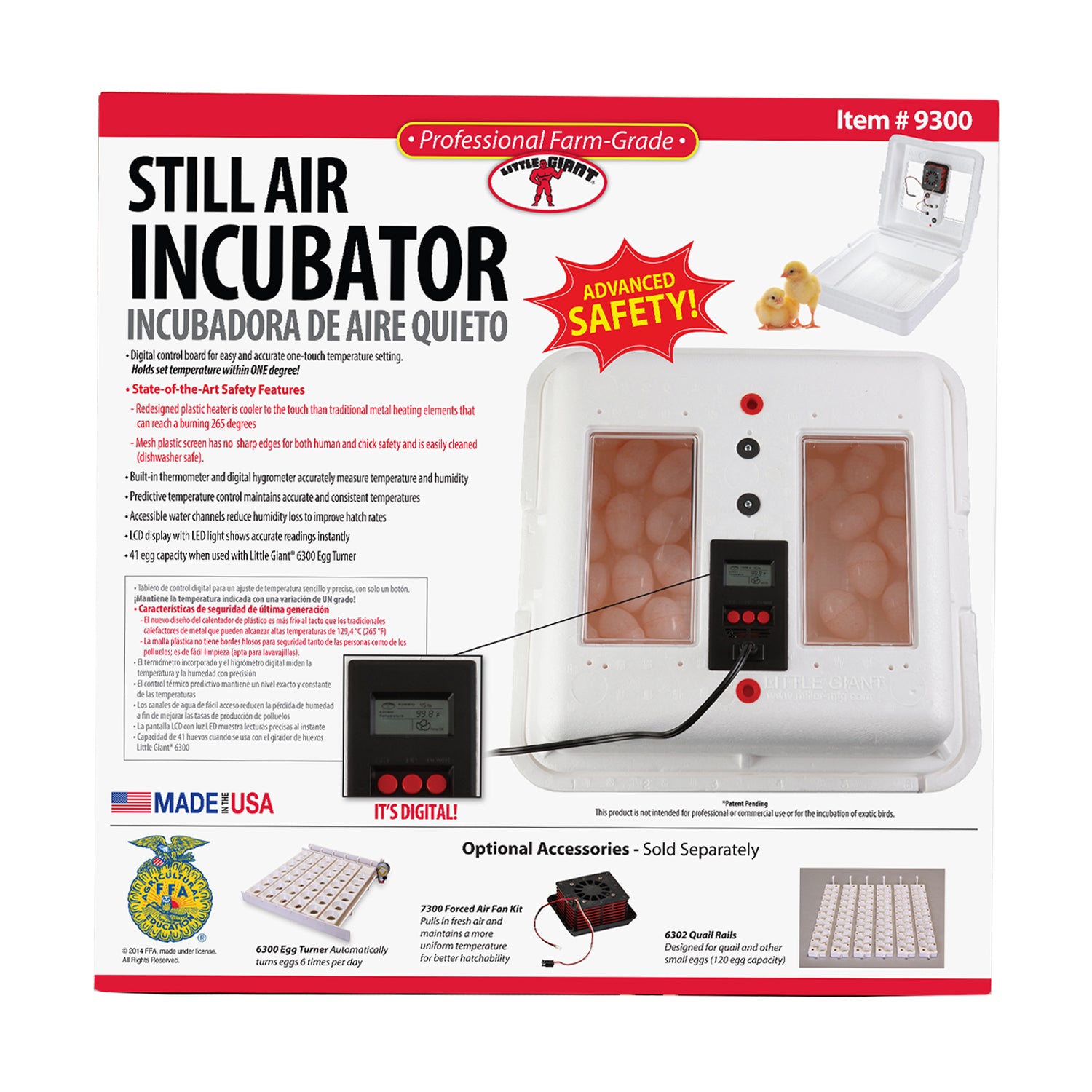 Little Giant 9300 Digital Still Air Incubator w/ LCD Display, 41 Eggs (2 Pack) - VMInnovations