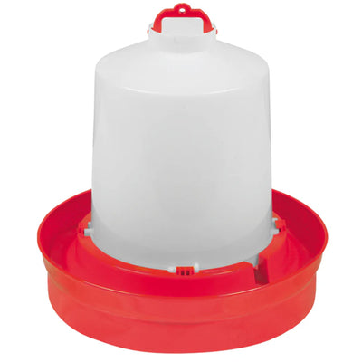 Little Giant Base Poultry Waterer for Chickens & Birds, Red, 2 Gallon (Open Box)