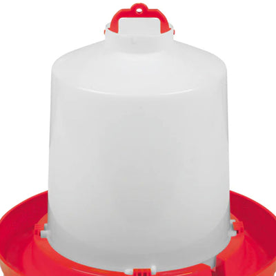 Little Giant Base Poultry Waterer for Chickens & Birds, Red, 2 Gallon (Open Box)