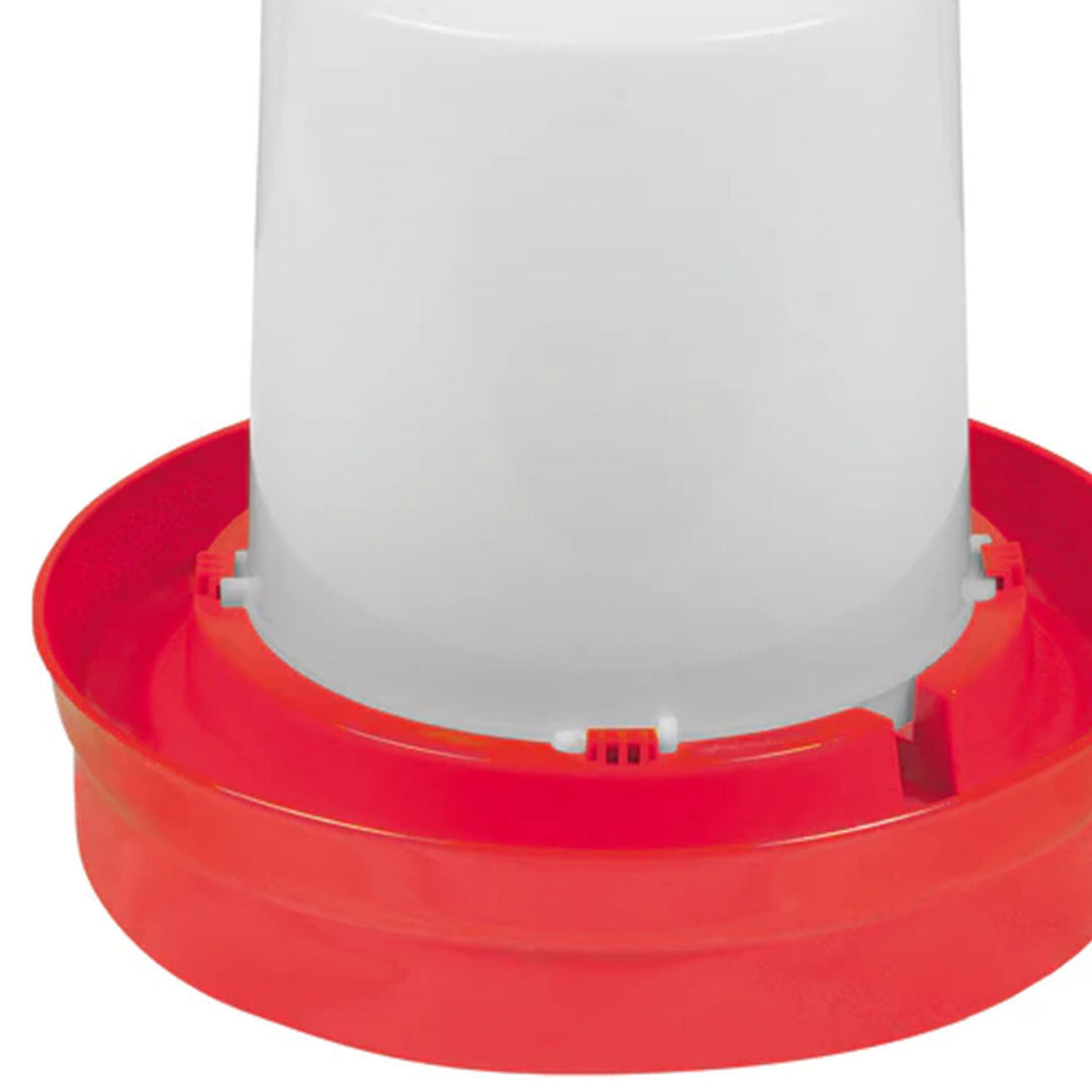 Little Giant DBW2 Deep Base Poultry Waterer for Chickens & Birds, Red, 2 Gallon