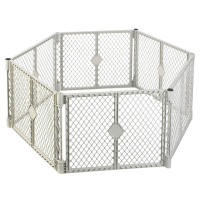 North States Superyard Baby Gate Enclosure + Folding ABC Baby Toddler Play Mat - VMInnovations