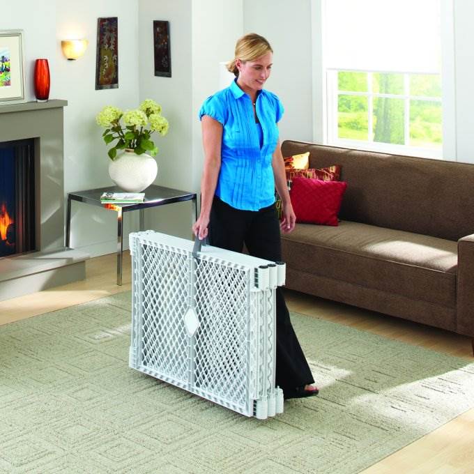North States Superyard Baby Gate Enclosure + Folding ABC Baby Toddler Play Mat - VMInnovations