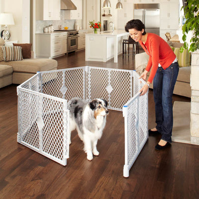 North States Superyard Baby Gate Enclosure + Folding ABC Baby Toddler Play Mat - VMInnovations