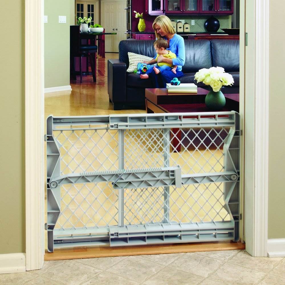 North States Top-Notch Plastic Pressure Mounted Baby Pet Safety Gate - Open Box